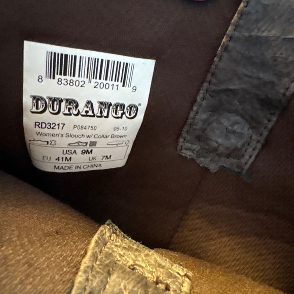 Women's Durango RD3217 Dark Brown Crush Slouch Harness Leather Boots, Size, 9m - Picture 5 of 5